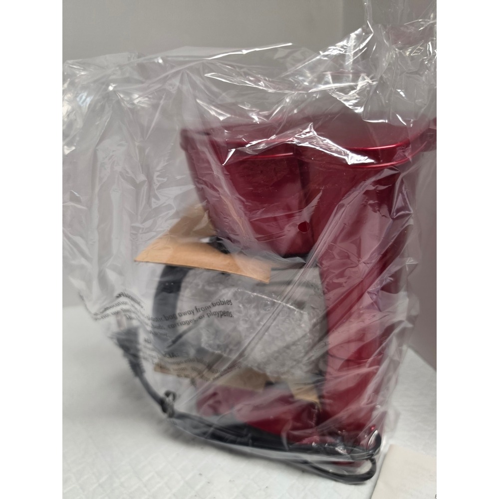 Continental Electric Metallic Series 4 Cup Coffee Maker Red CM43655 New - Picture 5 of 6